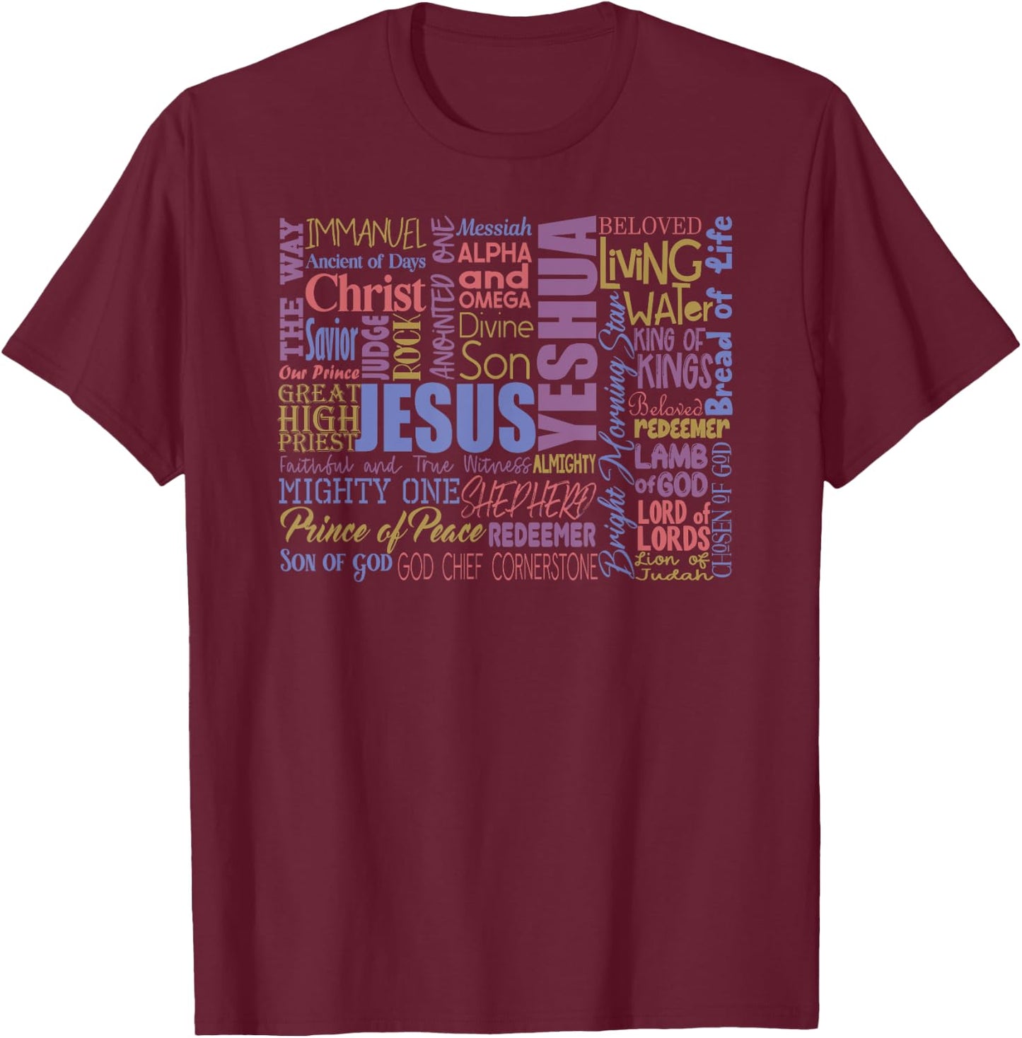 Names of God T-Shirt - T-Shirt | Maroon