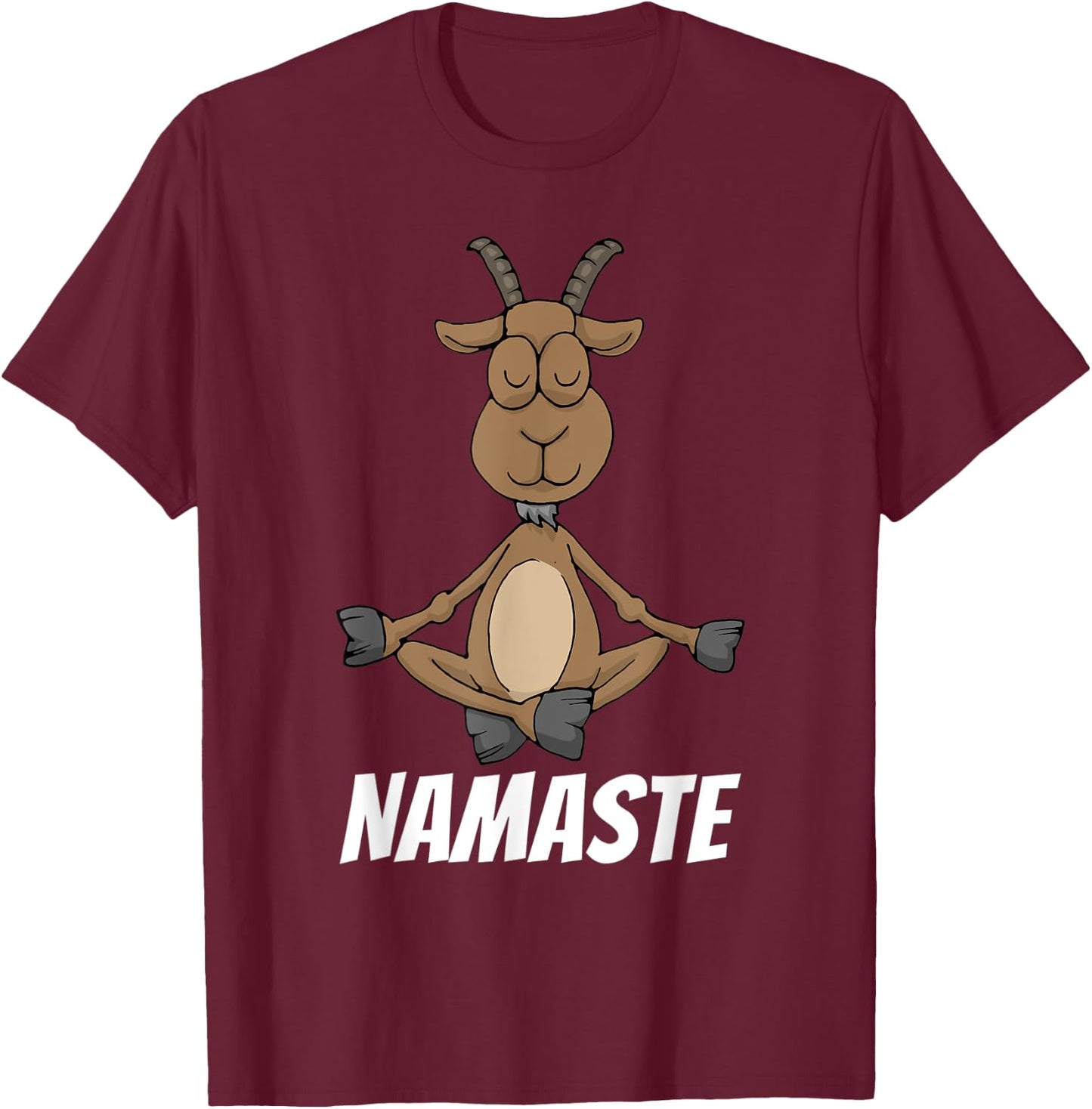 Goat Yoga T-Shirt - T-Shirt | Maroon