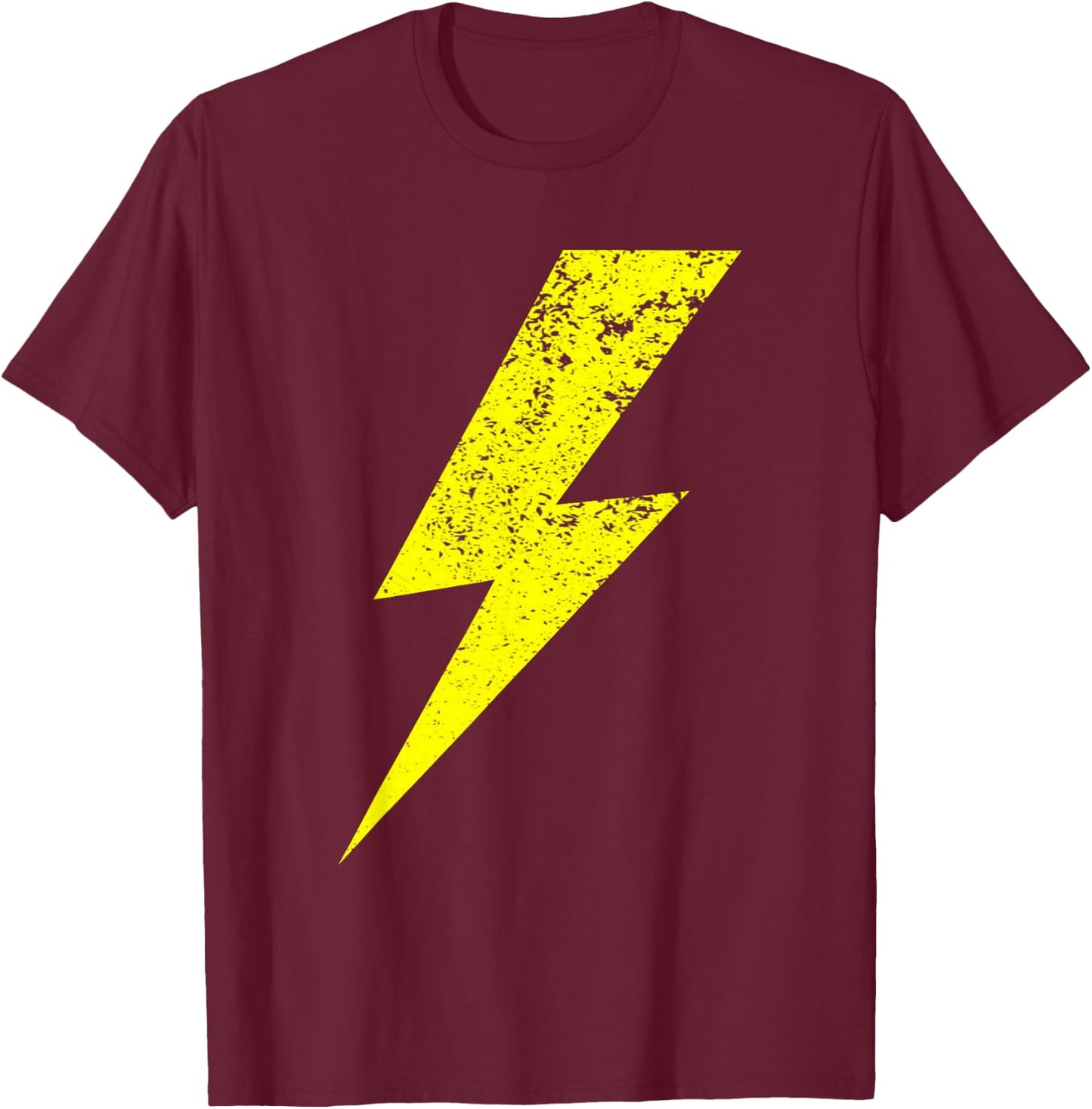 Designs with Yellow Flashes , black T-Shirt - T-Shirt | Maroon