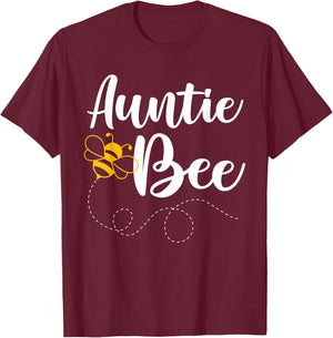 Family Bee Shirts Auntie Birthday Family Matching Beekeeper T-Shirt - T-Shirt | Maroon