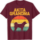 Funny Akita Dog Design For Grandma Women Shibu Inu Lovers T-Shirt - T-Shirt | Maroon