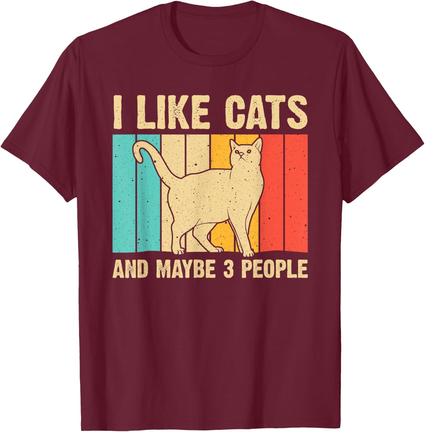 Funny Cat Design Cat Lover Women Animal Introvert T-Shirt - T-Shirt | Maroon