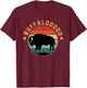 Lucky Buffalo Buffalooooo Retro Sunset Lucky Slot Machine T-Shirt - T-Shirt | Maroon