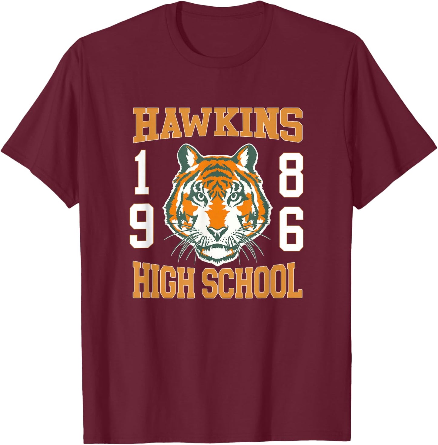 Stranger Things Vintage Hawkins High School 1986 Collegiate T-Shirt - T-Shirt | Maroon