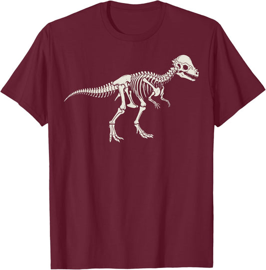 Pachycephalosaurus Skeleton Pachy T-Shirt - T-Shirt | Maroon