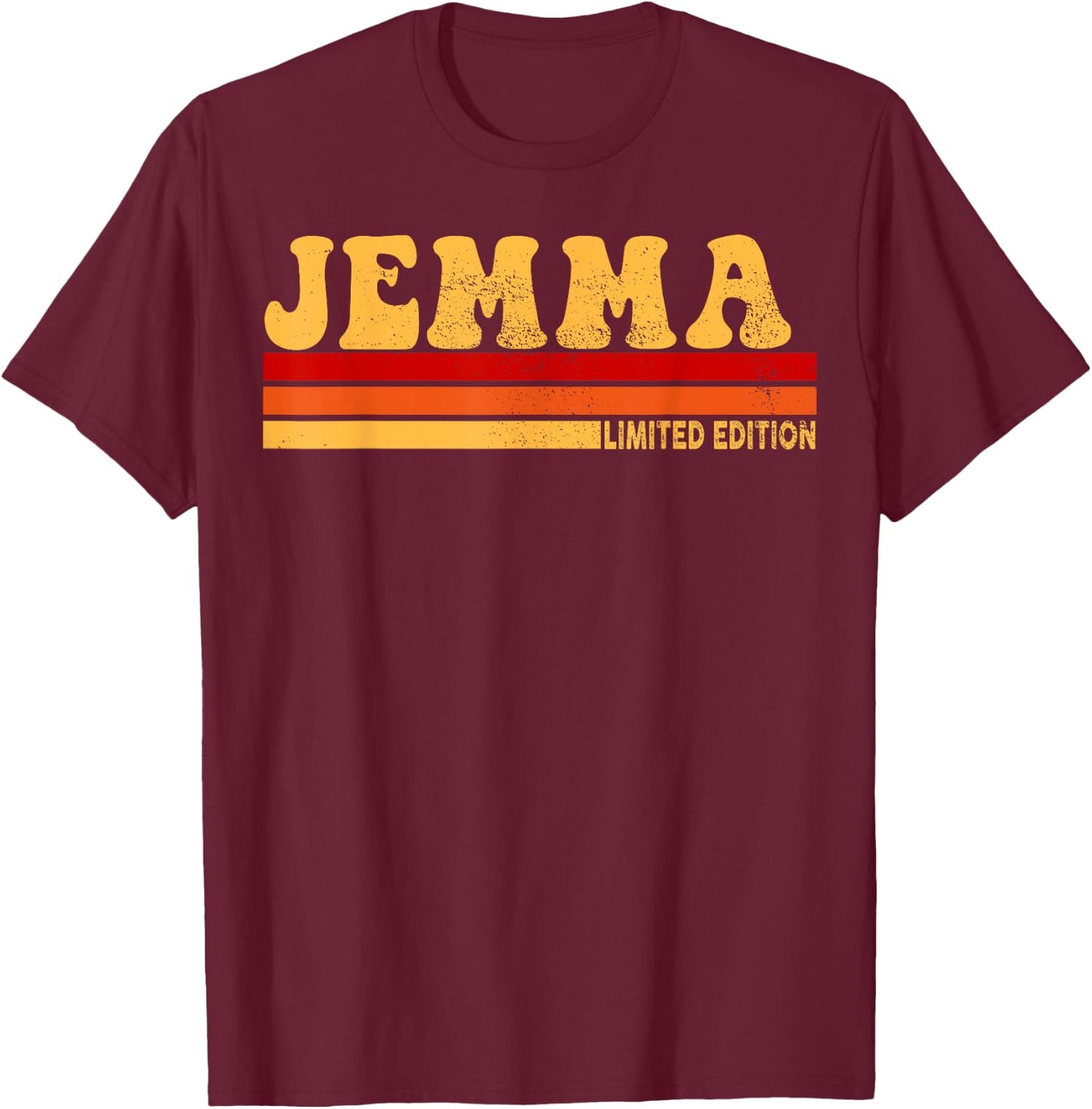 Jemma Name Personalized Cute Idea Women Vintage Jemma T-Shirt - T-Shirt | Maroon