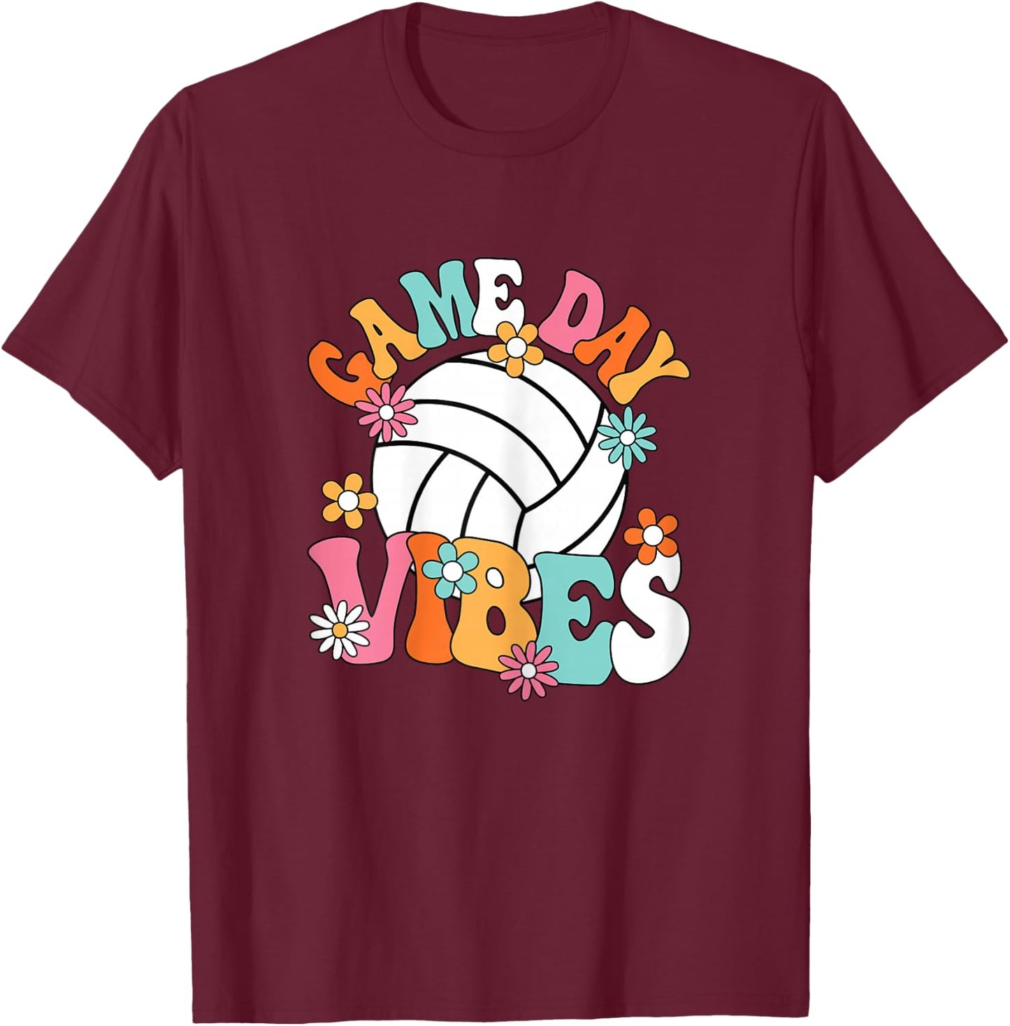 Volleyball Game Day Volleyball Player Women Girls T-Shirt - T-Shirt | Maroon