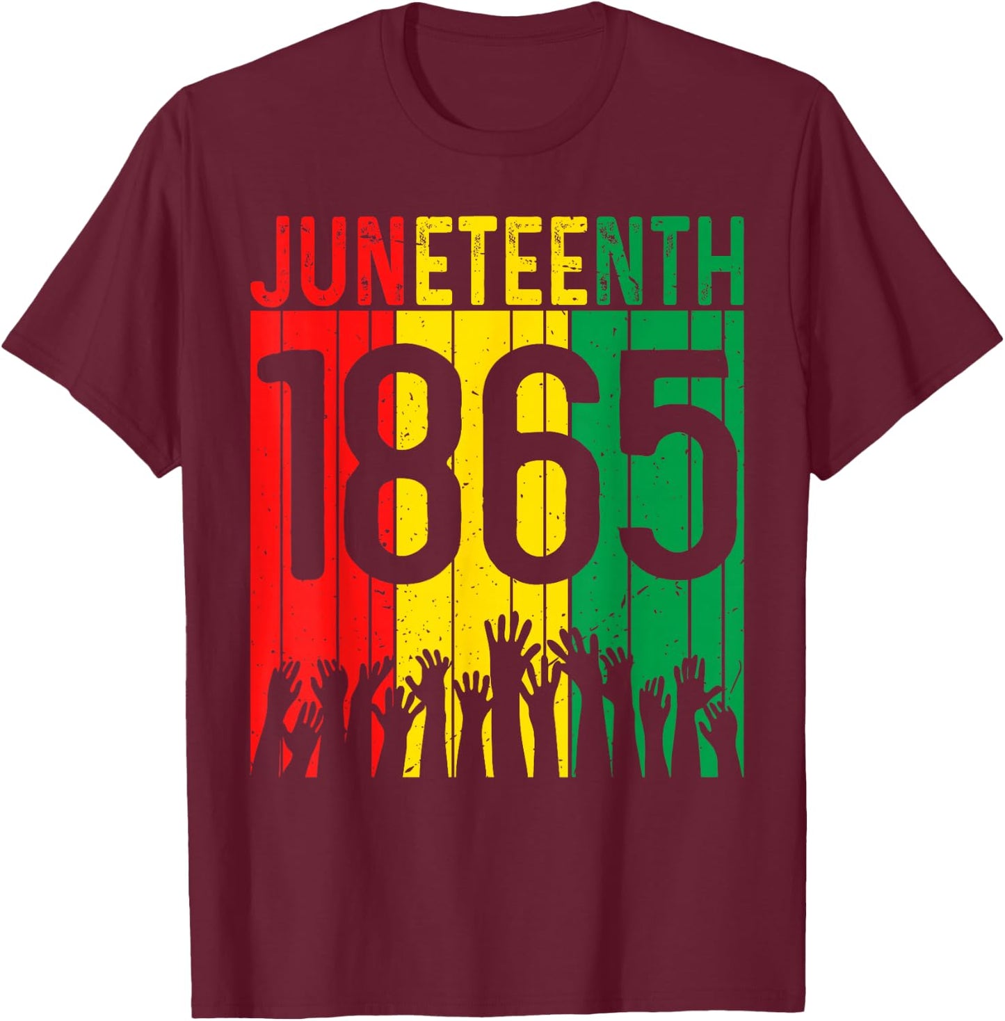 Juneteenth 1865 Independence Freedom Day African Pride T-Shirt - T-Shirt | Maroon