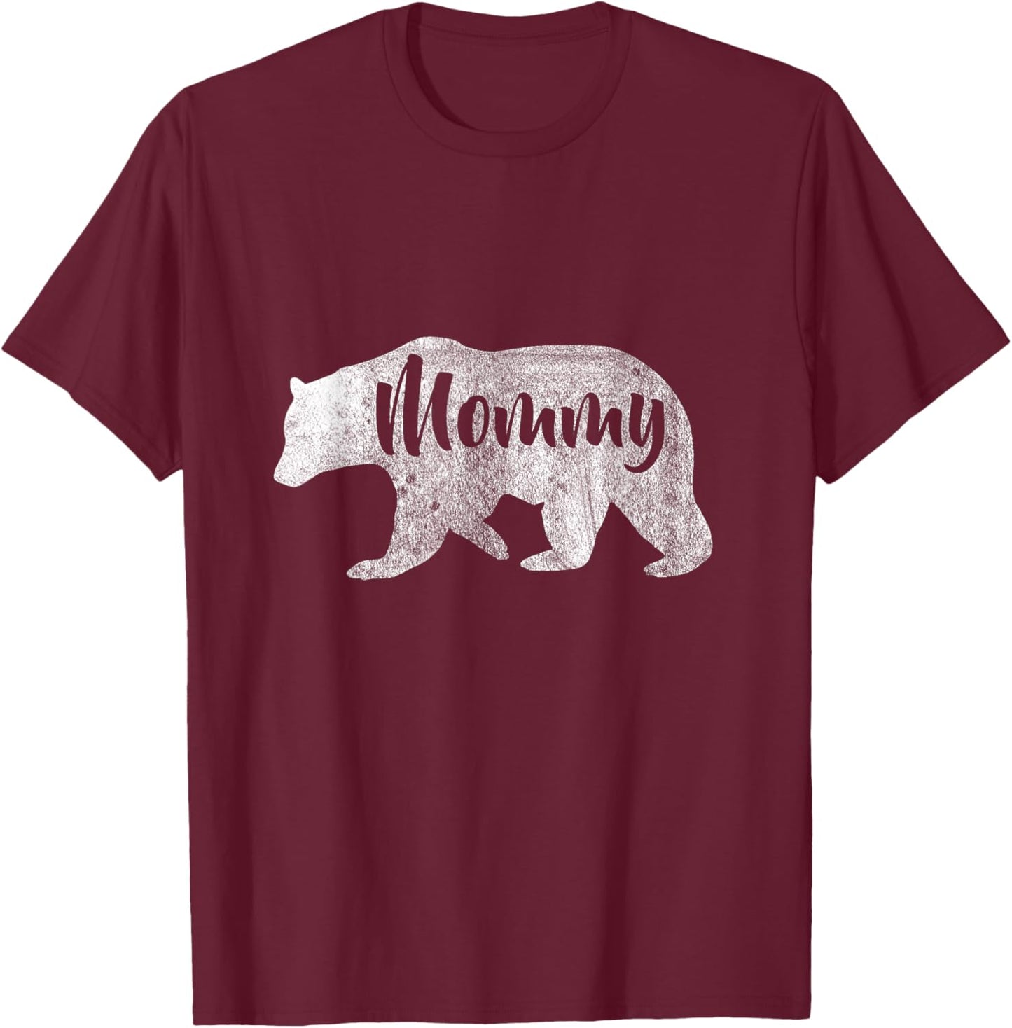 Woman's Mommy Bear Awesome Camping T-Shirt - T-Shirt | Maroon