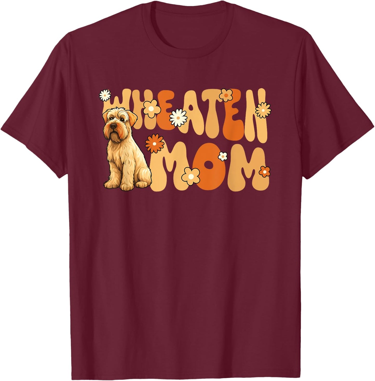 Irish Soft Coated Wheaten Terrier World's Best Wheaten Mom T-Shirt - T-Shirt | Maroon