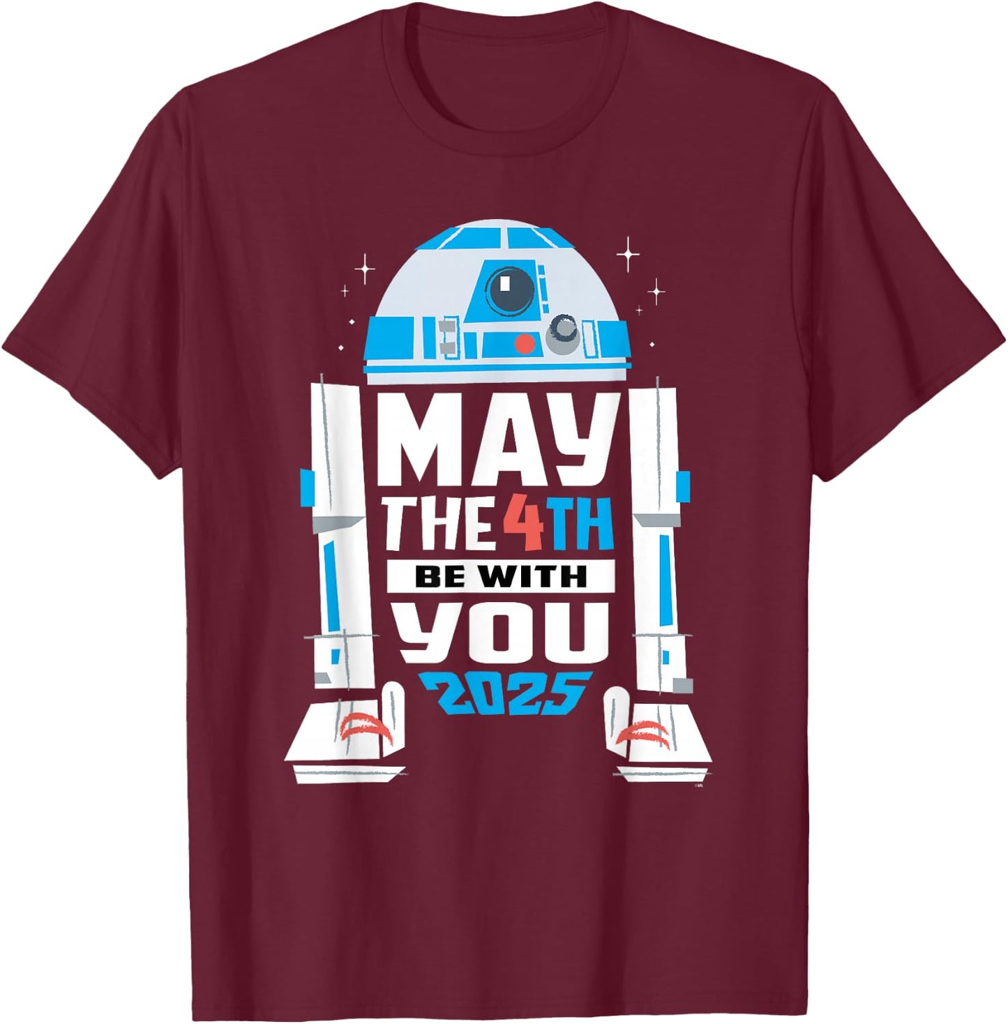 Star Wars R2-D2 May the 4th Be With You 2025 Star Wars Day , Black, S T-Shirt - T-Shirt | Maroon