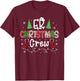 ER Nurse Christmas Apparel -Adults Christmas Cartoon Women's Black Crew Collar Modern Classic Small T-Shirt - T-Shirt | Maroon