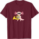 Funny Axolotl Wearing Sunglasses Playing French Horn T-Shirt - T-Shirt | Maroon