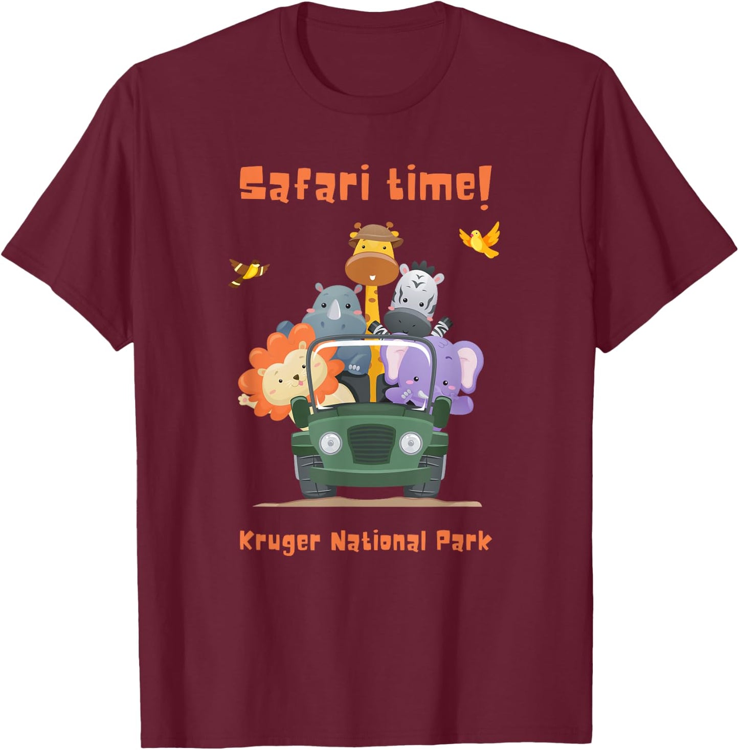 Cute Safari Time Kruger National Park South Africa Souvenir T-Shirt - T-Shirt | Maroon