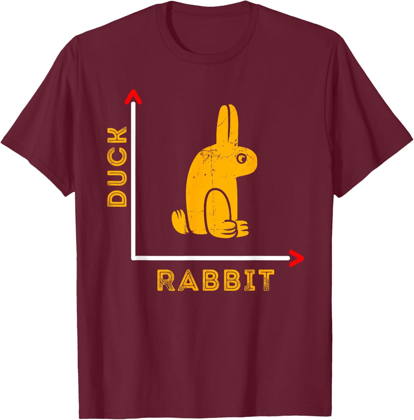 Wittgensteins Rabbit Duck Illusion Physics Nerd Math Geek T-Shirt - T-Shirt | Maroon