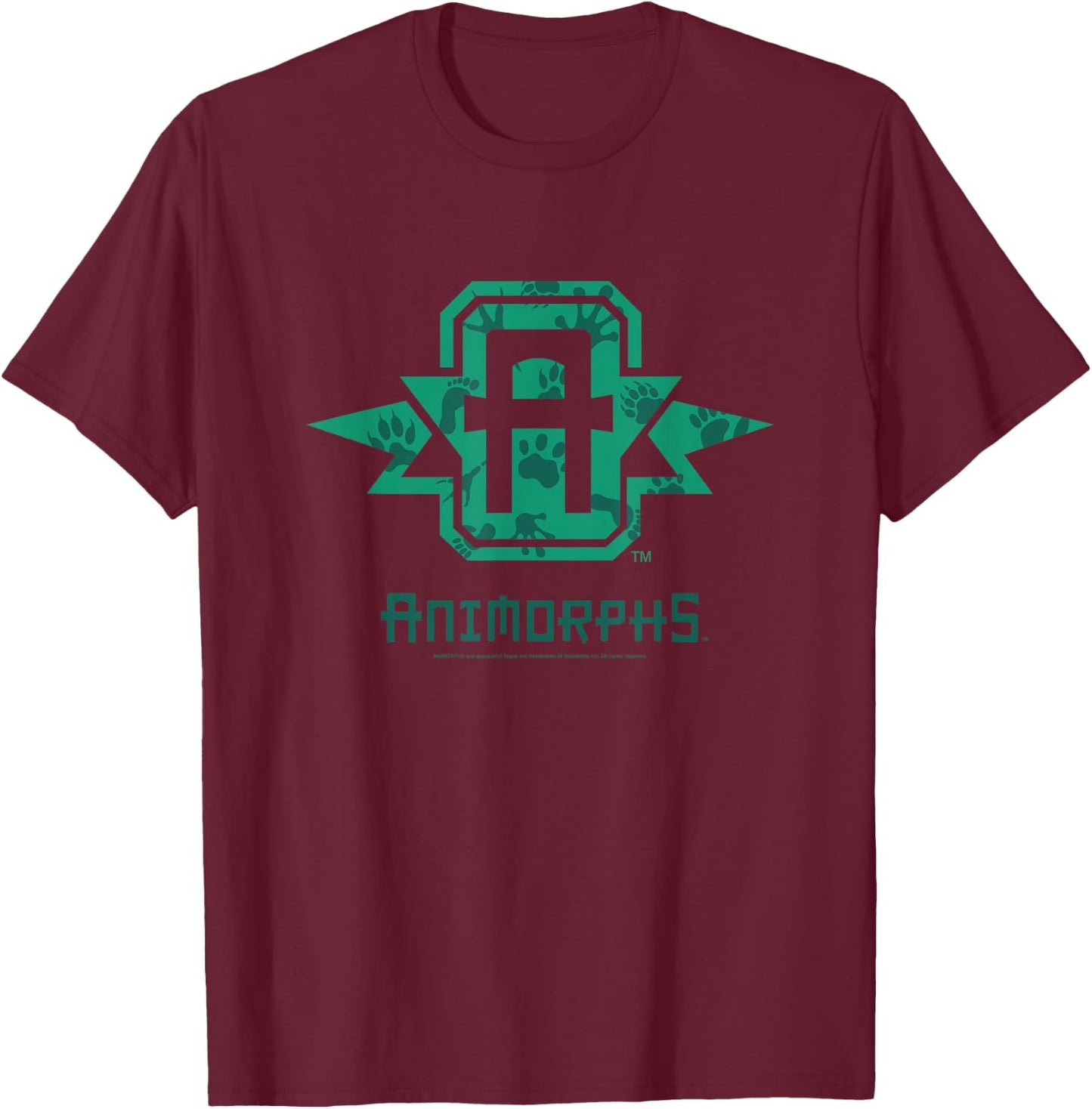 Animorphs Animal Print Badge Transformation Book Series T-Shirt - T-Shirt | Maroon