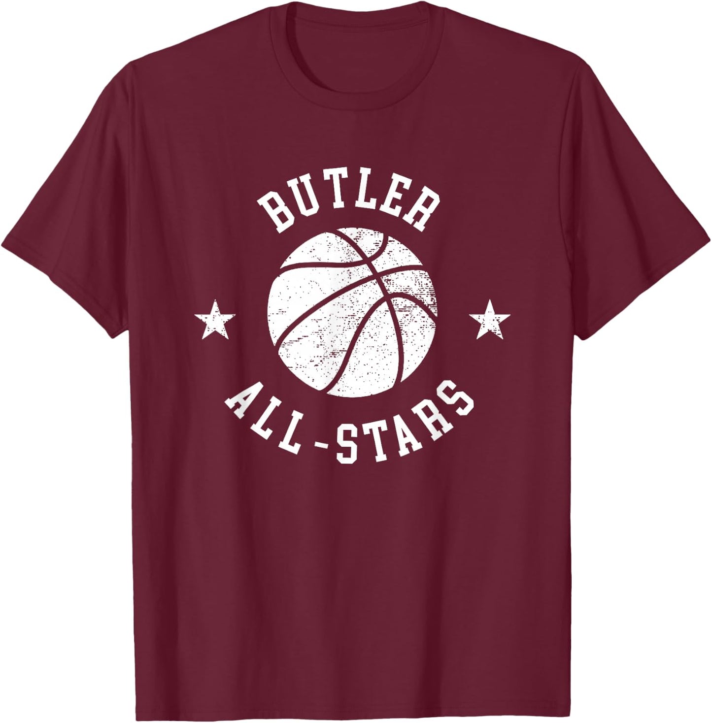 Butler Vintage All-Stars Retro 80s Basketball T-Shirt - T-Shirt | Maroon