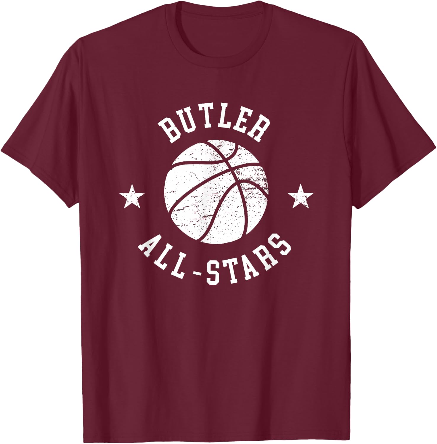 Butler Vintage All-Stars Retro 80s Basketball T-Shirt - T-Shirt | Maroon
