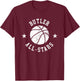 Butler Vintage All-Stars Retro 80s Basketball T-Shirt - T-Shirt | Maroon