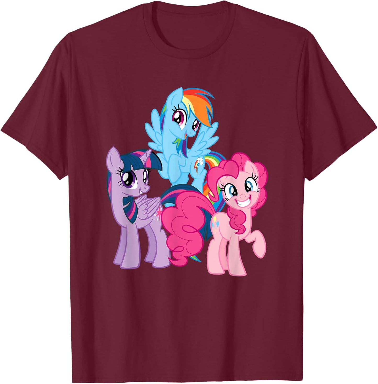 My Little Pony Friendship Is Magic Trio T-Shirt - T-Shirt | Maroon