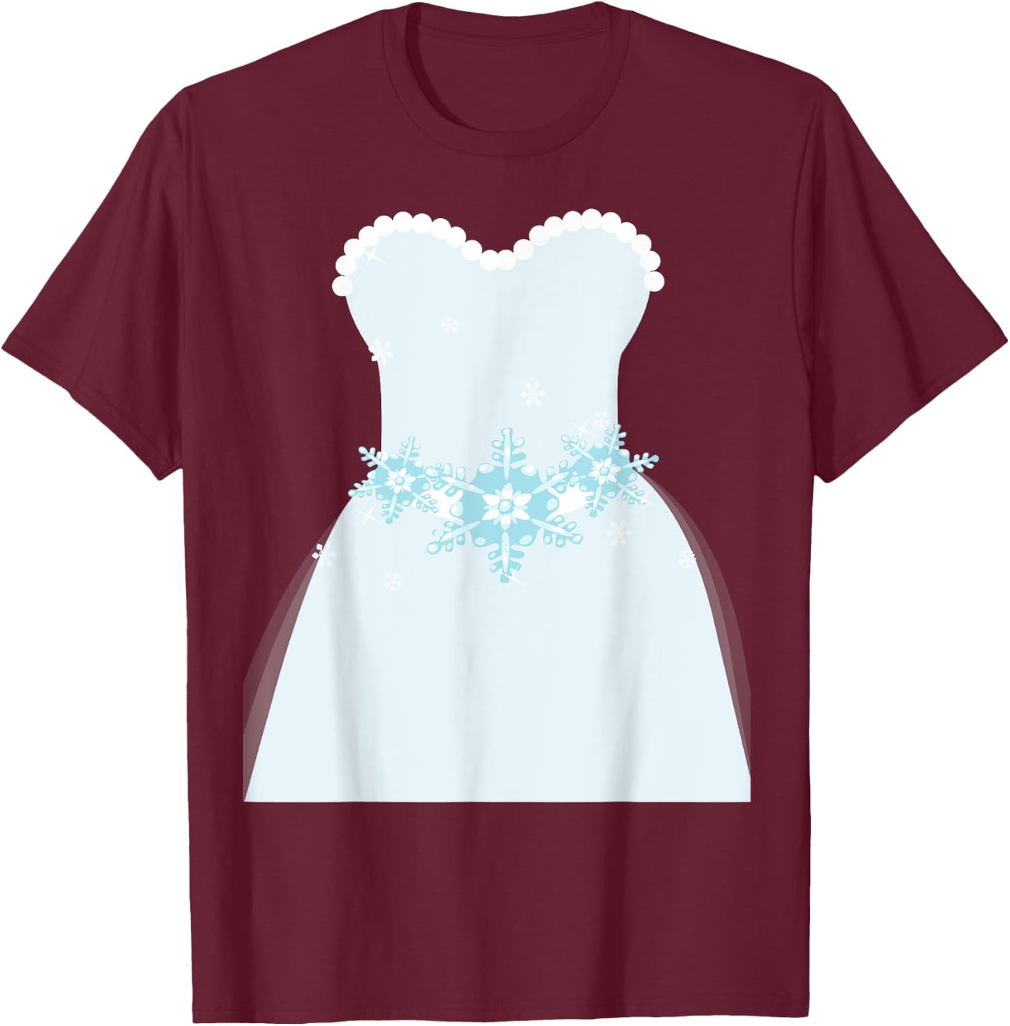 Simple Wedding Dress Gift Bridal Showers gift T-Shirt - T-Shirt | Maroon