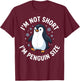 I'm Not Short I'm Penguin Size T-Shirt - T-Shirt | Maroon
