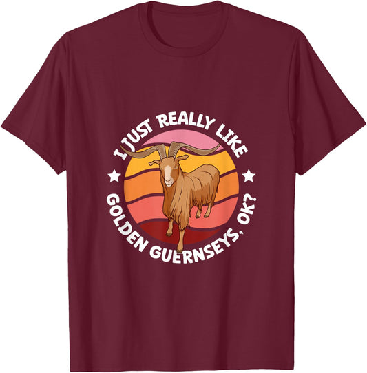 I just really like my Golden Guernsey T-Shirt - T-Shirt | Maroon