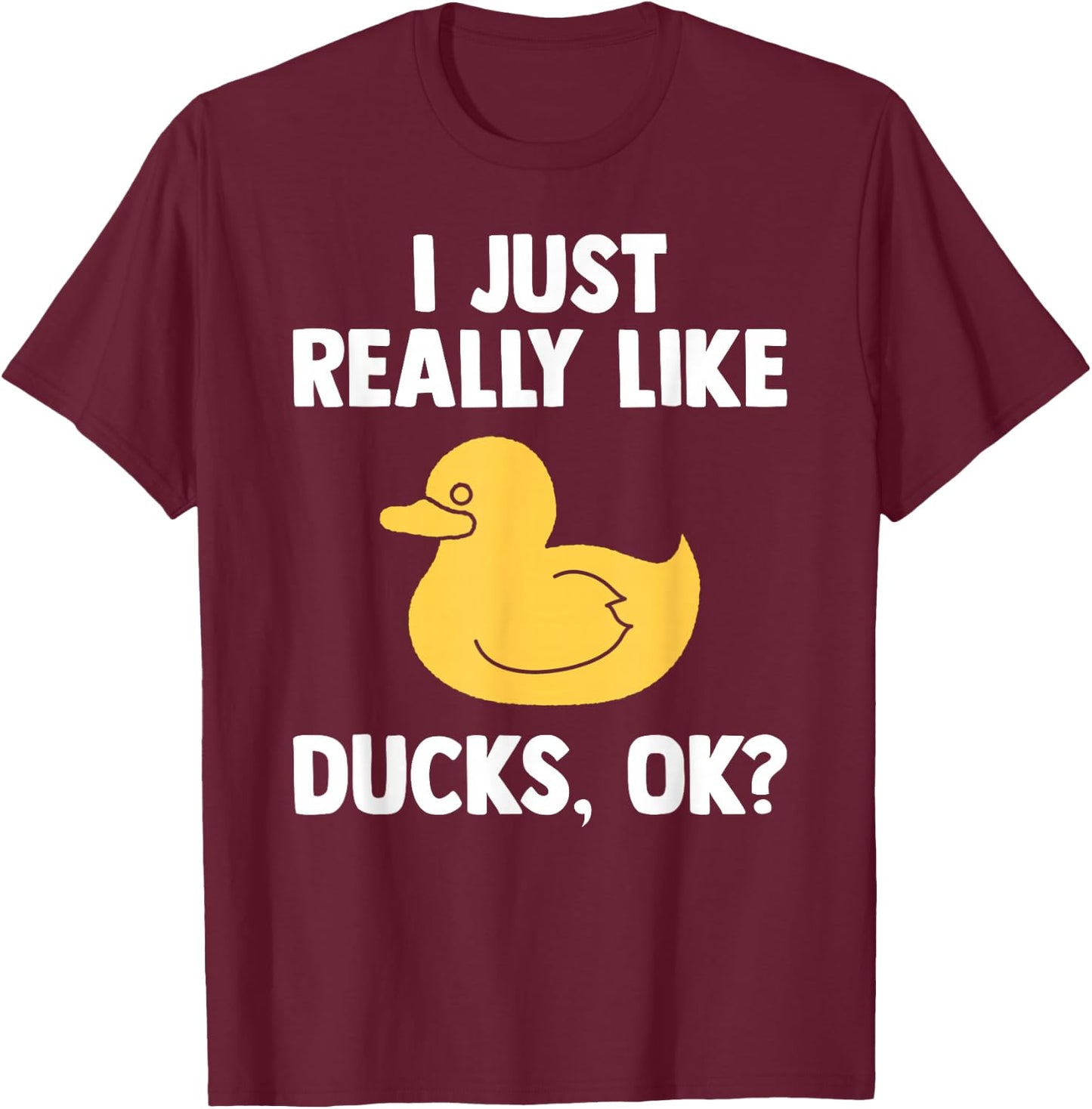 Duck Gifts Men Quack Quakin Youth Rubber Ducky T-Shirt - T-Shirt | Maroon