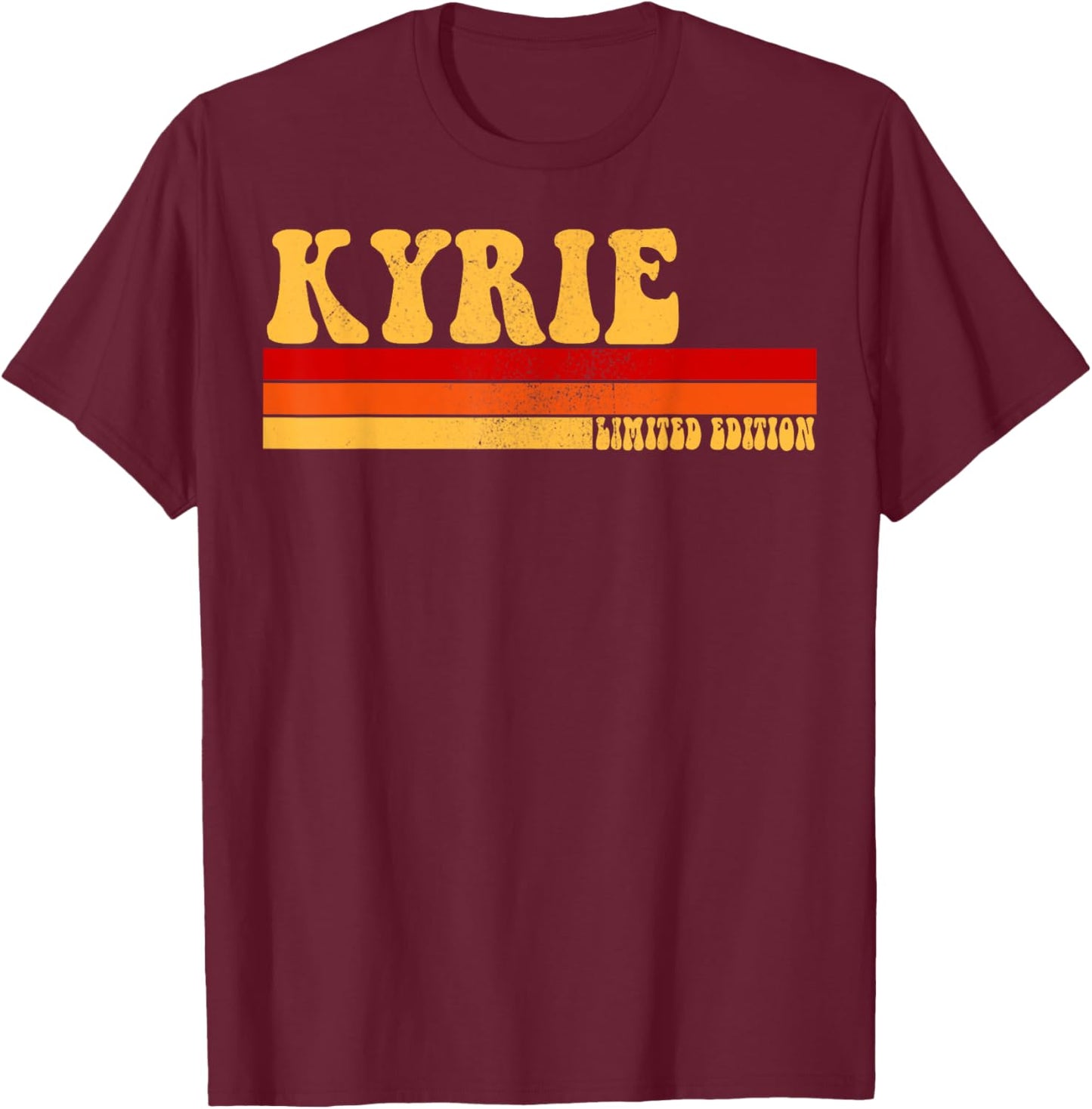 KYRIE Name Personalized Idea Men Retro Vintage KYRIE T-Shirt - T-Shirt | Maroon