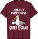 Dem Alter Entsprechend Guter Zustand Möwe T-Shirt - T-Shirt | Maroon