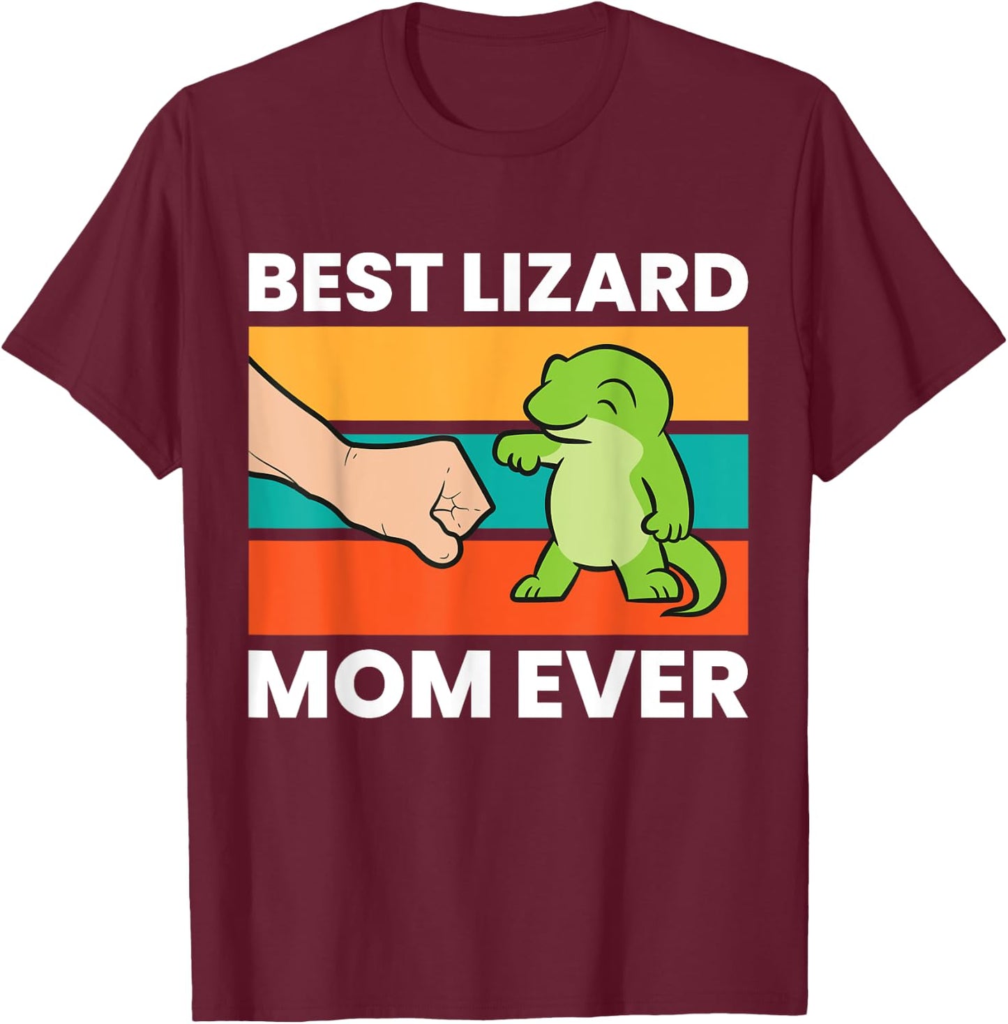 Lizard Mama Reptile Lover Mom Best Lizard Mom Ever T-Shirt - T-Shirt | Maroon