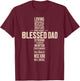 Blessed Dad Christian Cross Father's Day Minimalist Men T-Shirt - T-Shirt | Maroon