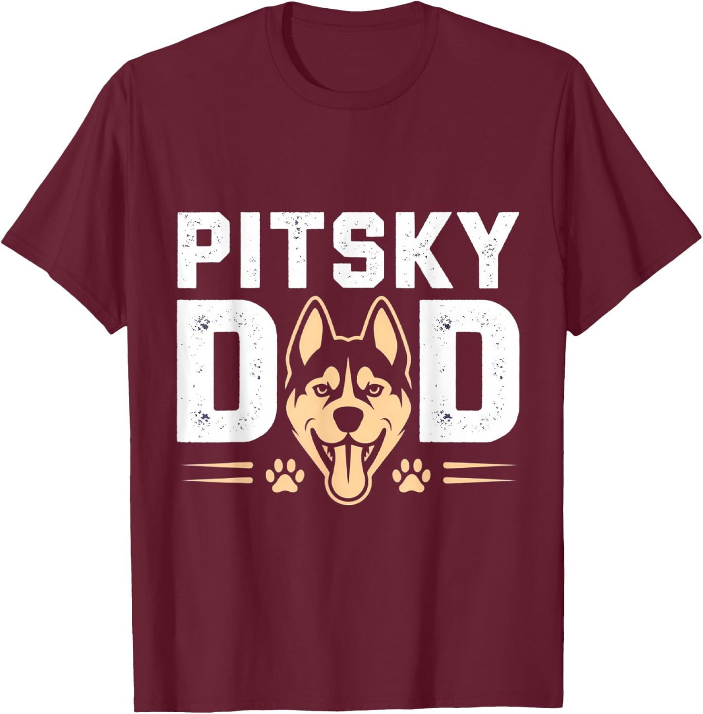 Pitsky Dad Father's Day T-Shirt - T-Shirt | Maroon