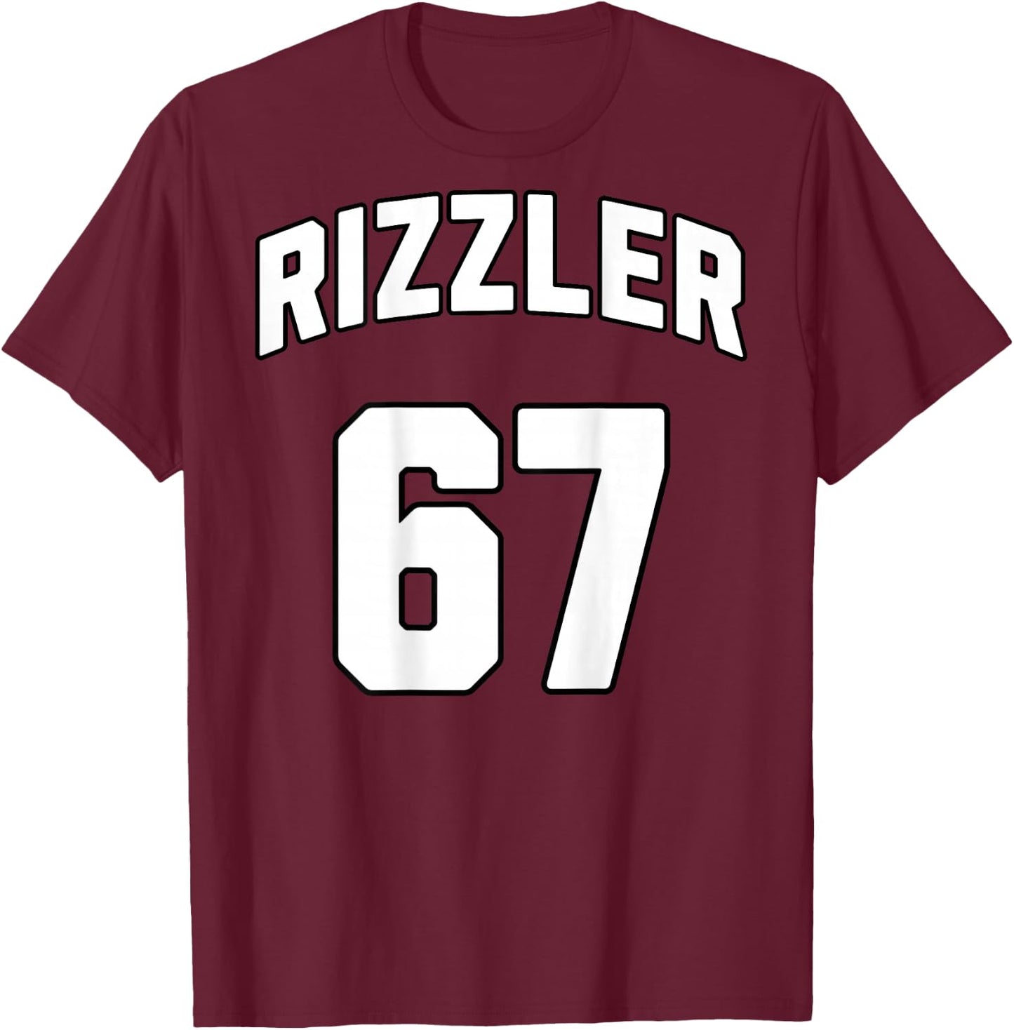 Jersey RIZZLER 67 at the back T-Shirt - T-Shirt | Maroon