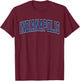 Indianapolis IN Vintage Sports Blue Retro Varsity Text T-Shirt - T-Shirt | Maroon