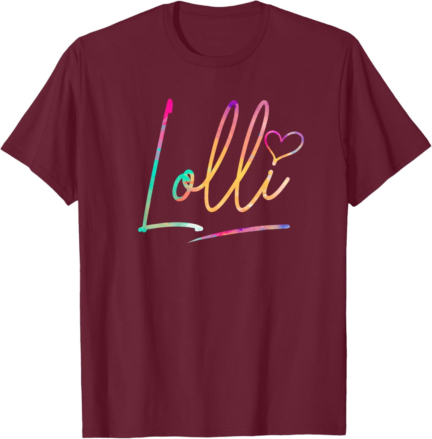 Lolli Grandma Shirt, Funny Mothers Day T-Shirt - T-Shirt | Maroon