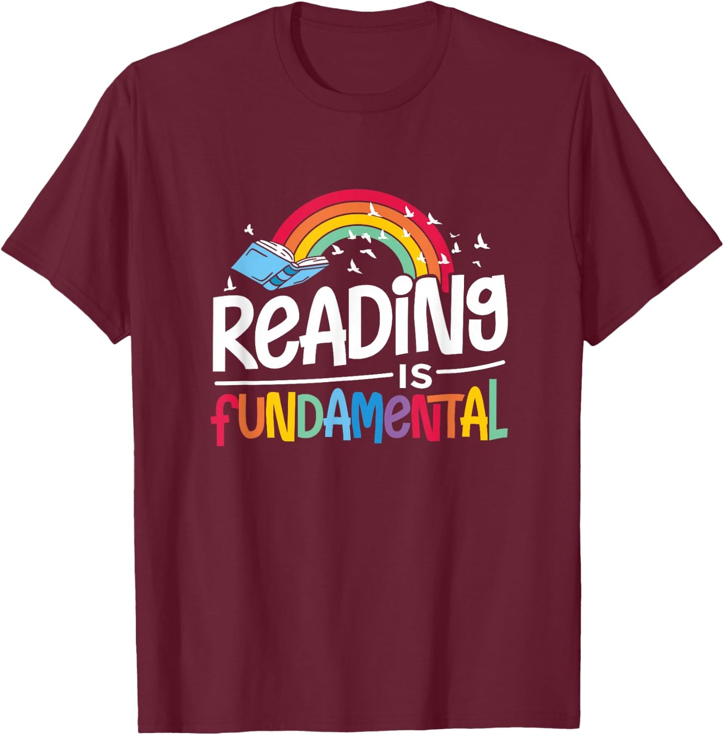 Reading is Fundamental Poetry, Bookworm And Book Reader T-Shirt - T-Shirt | Maroon