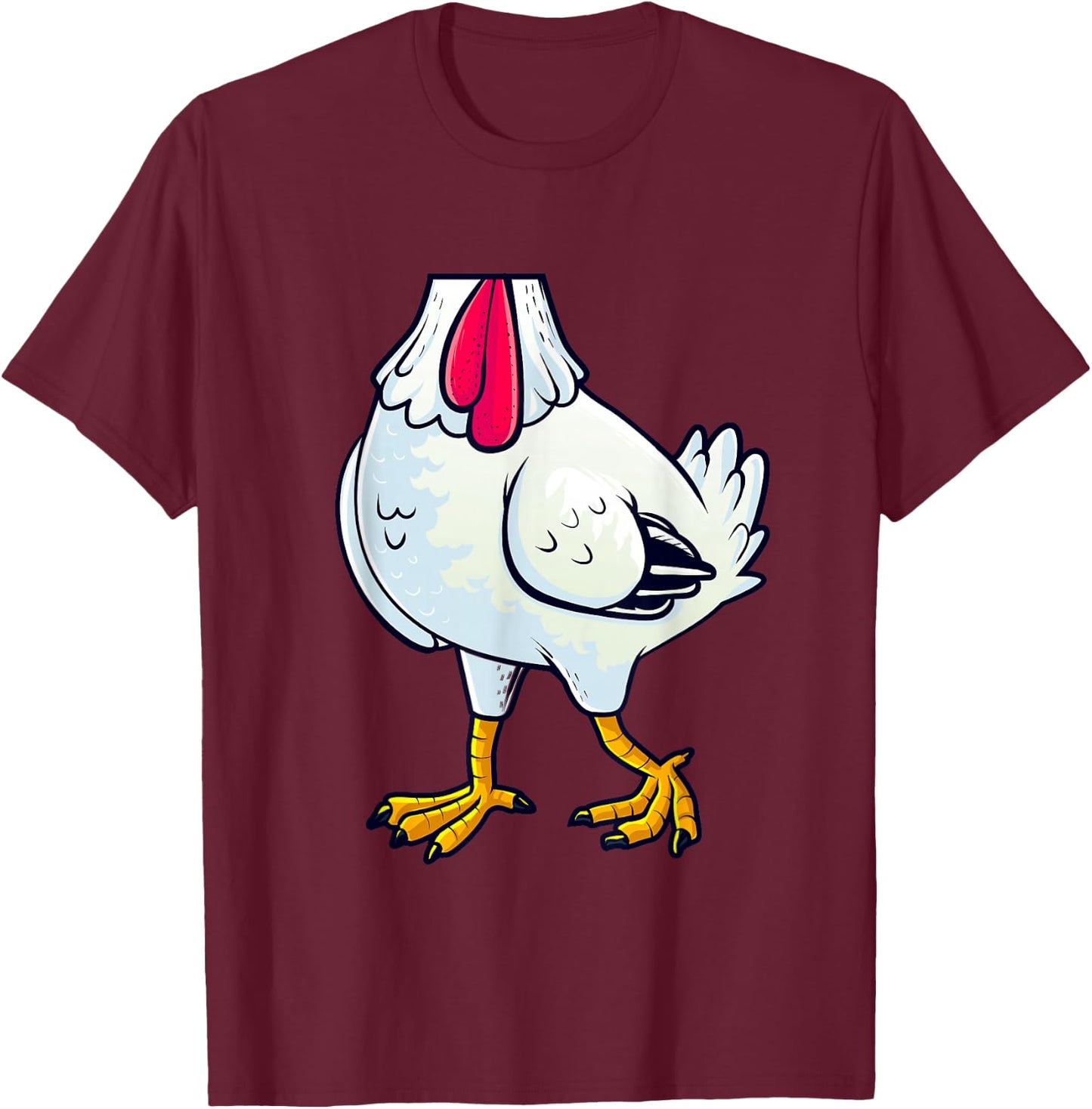 Chicken Costume Body Funny Farm Animal Farming Halloween T-Shirt - T-Shirt | Maroon