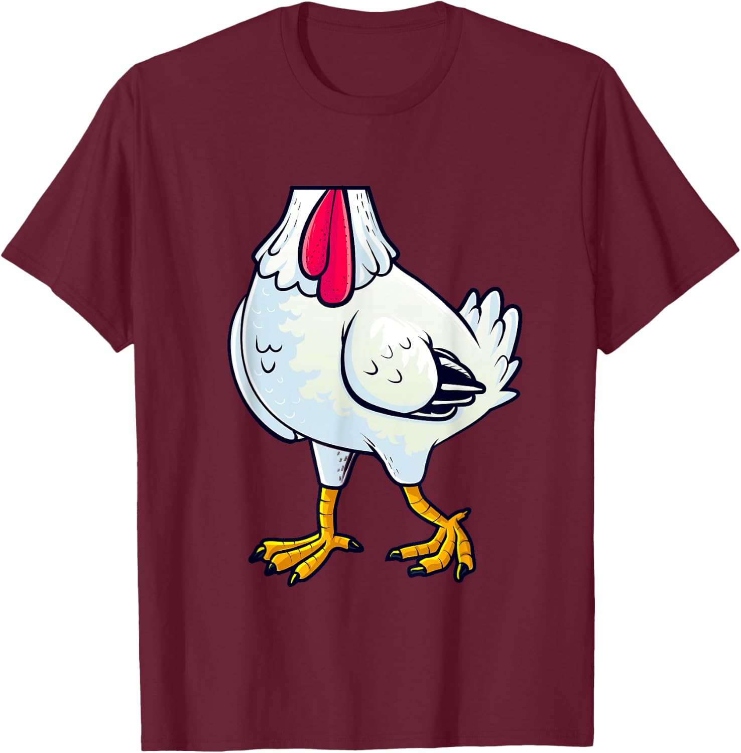 Chicken Costume Body Funny Farm Animal Farming Halloween T-Shirt - T-Shirt | Maroon