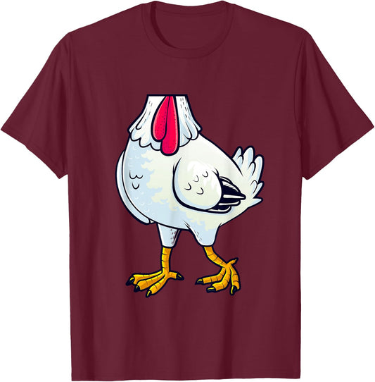 Chicken Costume Body Funny Farm Animal Farming Halloween T-Shirt - T-Shirt | Maroon