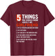 5 Things You Should Know About My Girlfriend T-Shirt - T-Shirt | Maroon
