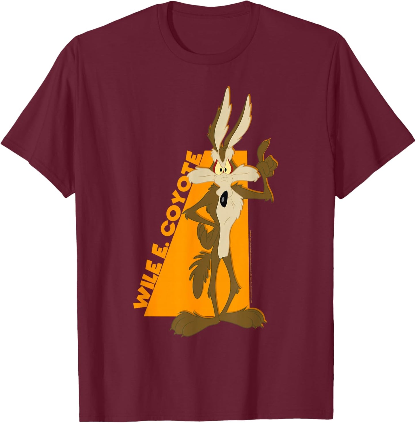 Looney Tunes Wile E. Coyote Simple Portrait T-Shirt - T-Shirt | Maroon