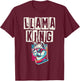 Llama King Llamas Animal Lover T-Shirt - T-Shirt | Maroon