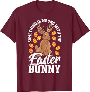 Jackalope Easter Rabbit Funny Mythical Jackalope T-Shirt - T-Shirt | Maroon
