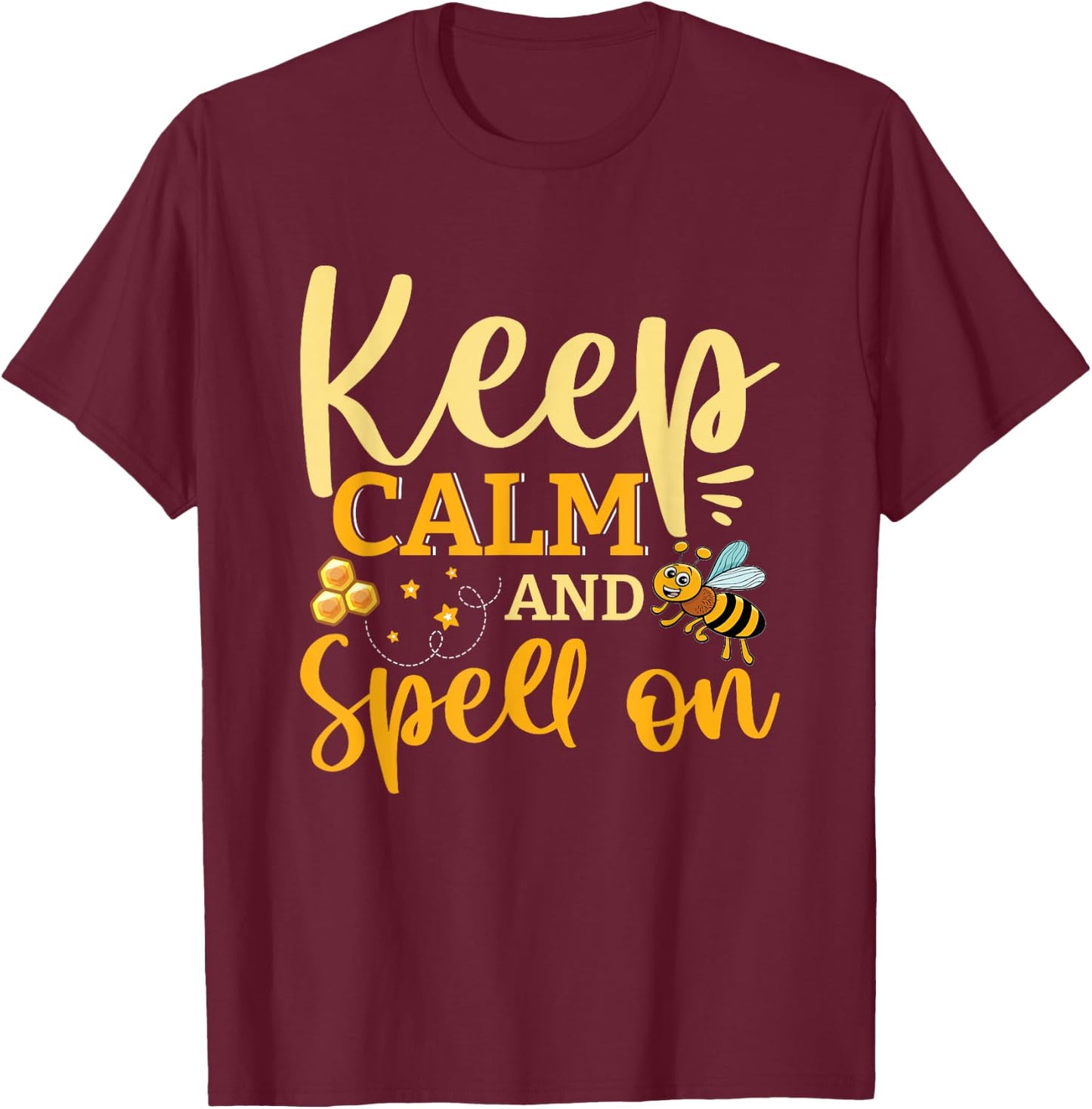 Spelling Champ School Competition Word Speller Spelling Bee T-Shirt - T-Shirt | Maroon