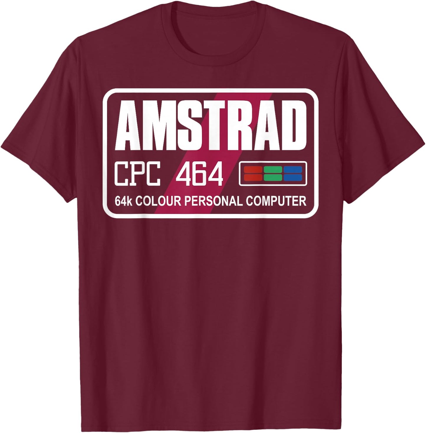 AMSTRAD - CPC 464 , Blue, S T-Shirt - T-Shirt | Maroon