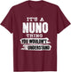 It's A Nuno Thing You Wouldn't Understand - First Name Cool T-Shirt - T-Shirt | Maroon