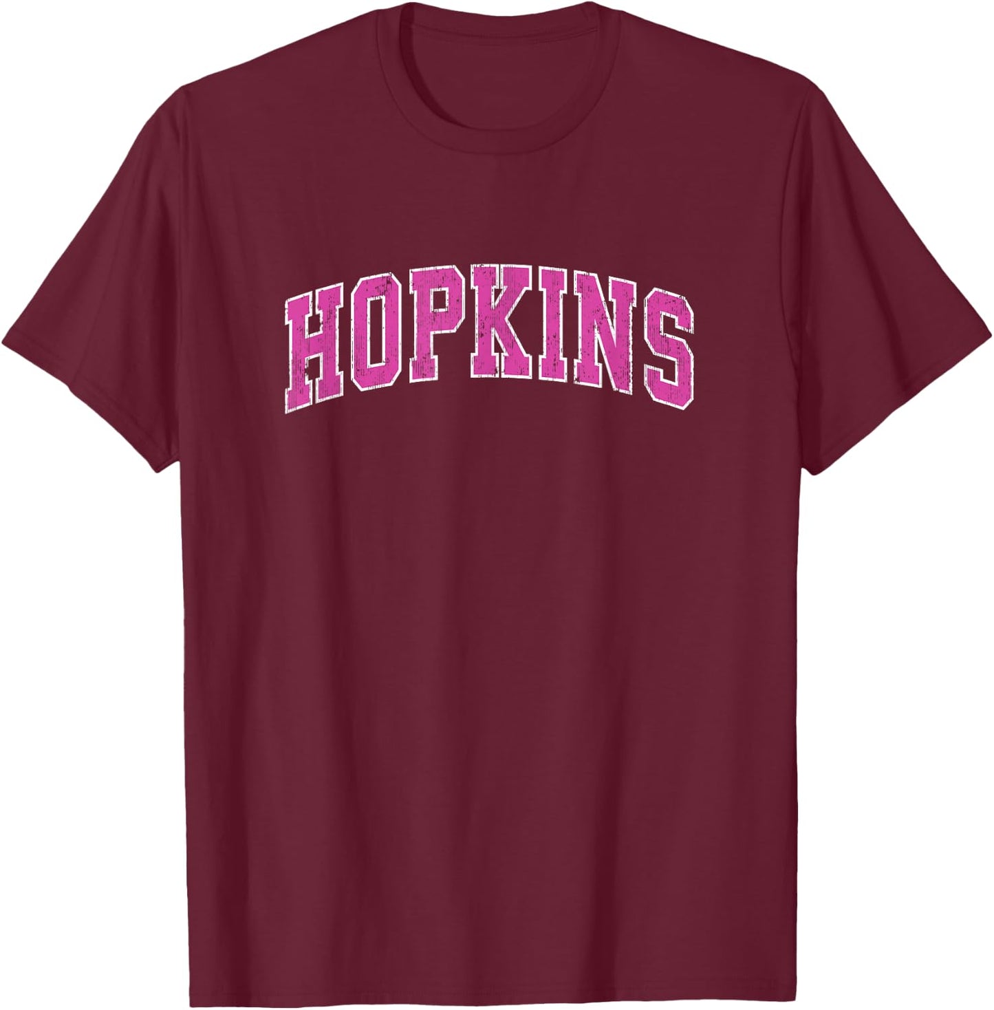 Hopkins Minnesota MN Vintage Sports Design Pink Design T-Shirt - T-Shirt | Maroon
