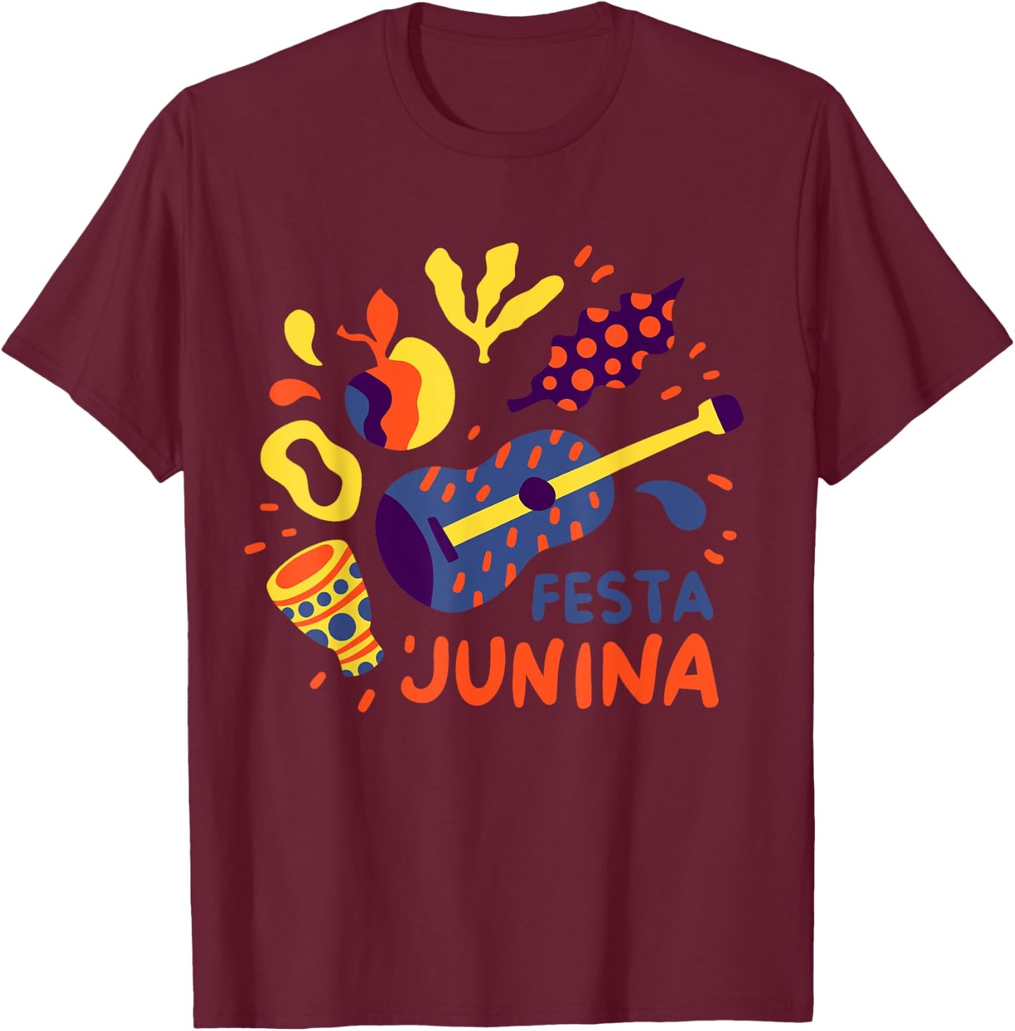 Festa Junina Brazil June Festival Brazilian Celebration T-Shirt - T-Shirt | Maroon