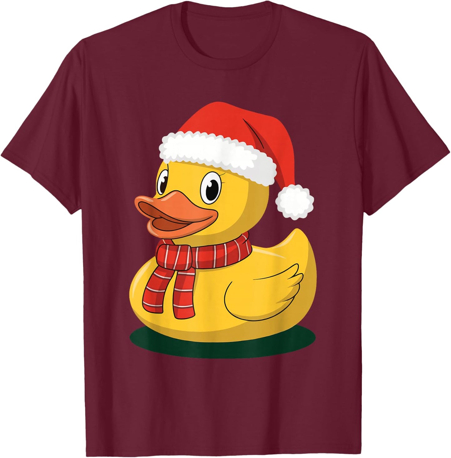Rubber Duck Christmas T-Shirt - T-Shirt | Maroon
